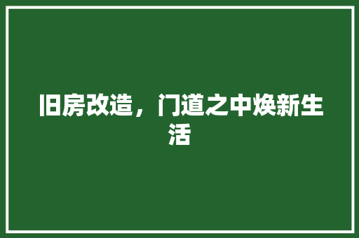 旧房改造，门道之中焕新生活 墙体维修
