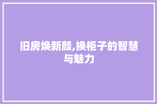 旧房焕新颜,换柜子的智慧与魅力
