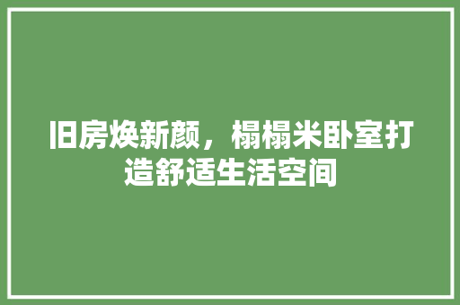 旧房焕新颜，榻榻米卧室打造舒适生活空间 墙体维修