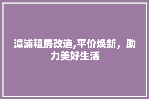 漳浦租房改造,平价焕新，助力美好生活 厨房维修