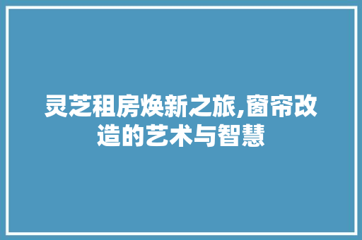 灵芝租房焕新之旅,窗帘改造的艺术与智慧