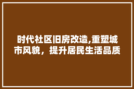 时代社区旧房改造,重塑城市风貌，提升居民生活品质