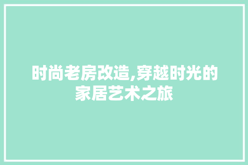 时尚老房改造,穿越时光的家居艺术之旅 墙体维修