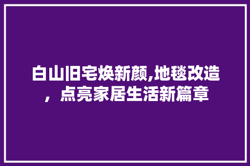 白山旧宅焕新颜,地毯改造，点亮家居生活新篇章