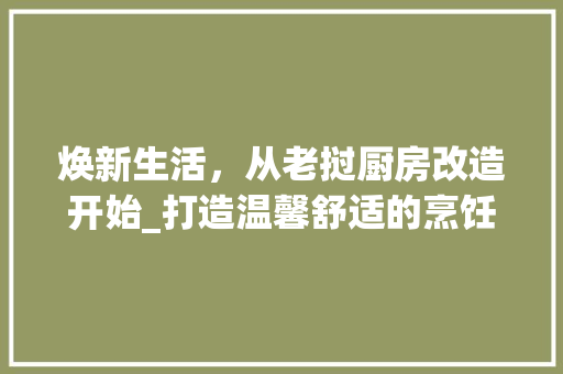 焕新生活，从老挝厨房改造开始_打造温馨舒适的烹饪空间