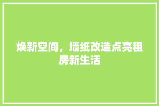 焕新空间，墙纸改造点亮租房新生活
