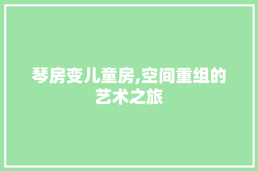 琴房变儿童房,空间重组的艺术之旅