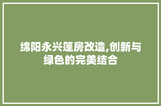 绵阳永兴篷房改造,创新与绿色的完美结合 墙体维修