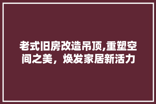 老式旧房改造吊顶,重塑空间之美，焕发家居新活力