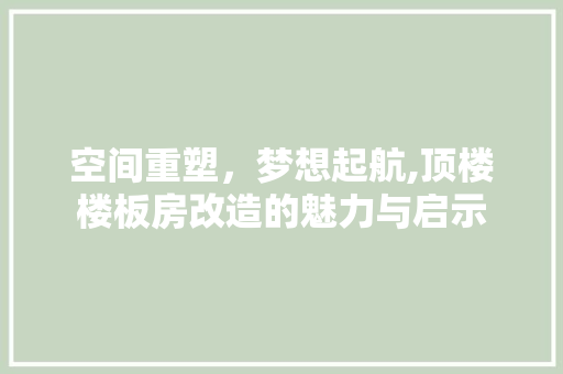 空间重塑，梦想起航,顶楼楼板房改造的魅力与启示