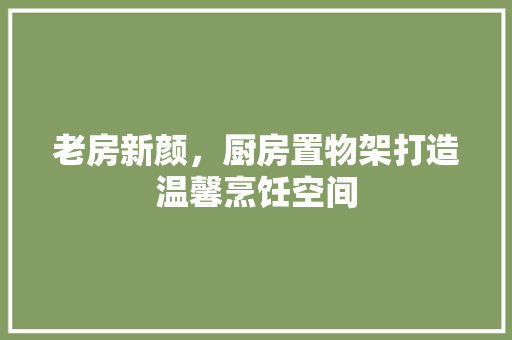 老房新颜，厨房置物架打造温馨烹饪空间
