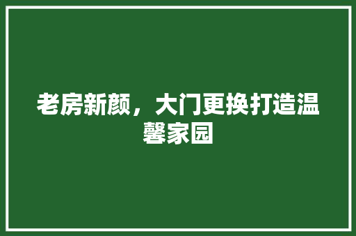 老房新颜，大门更换打造温馨家园