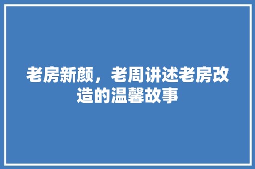 老房新颜，老周讲述老房改造的温馨故事