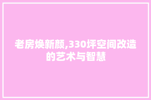 老房焕新颜,330坪空间改造的艺术与智慧