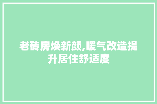 老砖房焕新颜,暖气改造提升居住舒适度