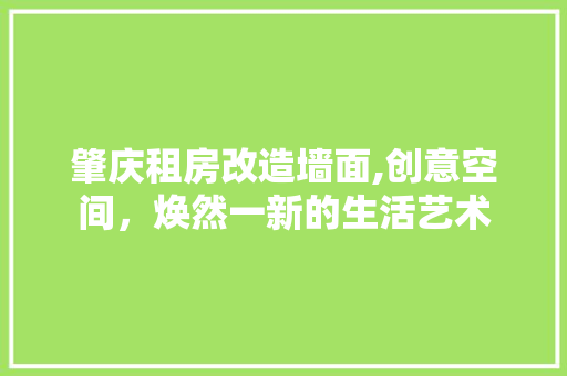 肇庆租房改造墙面,创意空间，焕然一新的生活艺术 家电维修