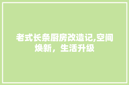 老式长条厨房改造记,空间焕新，生活升级