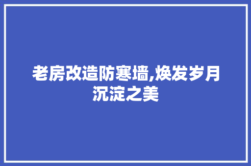 老房改造防寒墙,焕发岁月沉淀之美