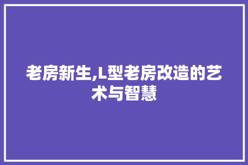 老房新生,L型老房改造的艺术与智慧