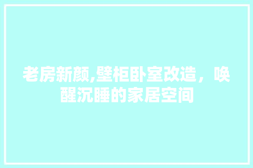 老房新颜,壁柜卧室改造，唤醒沉睡的家居空间