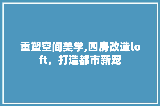 重塑空间美学,四房改造loft，打造都市新宠