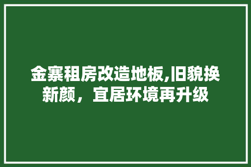 金寨租房改造地板,旧貌换新颜，宜居环境再升级 家电维修