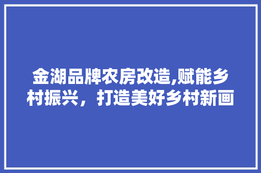 金湖品牌农房改造,赋能乡村振兴，打造美好乡村新画卷 厨房维修