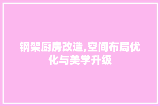 钢架厨房改造,空间布局优化与美学升级