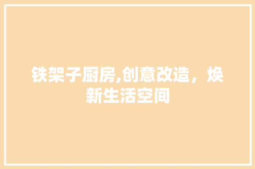 铁架子厨房,创意改造，焕新生活空间