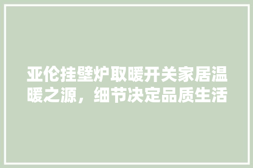 亚伦挂壁炉取暖开关家居温暖之源，细节决定品质生活 厨房维修