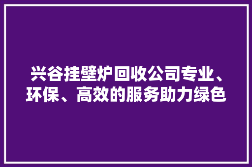 兴谷挂壁炉回收公司专业、环保、高效的服务助力绿色生活 厨房维修