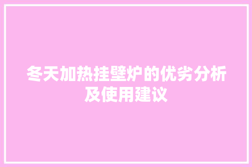 冬天加热挂壁炉的优劣分析及使用建议 墙体维修