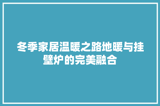 冬季家居温暖之路地暖与挂壁炉的完美融合 汽车维修