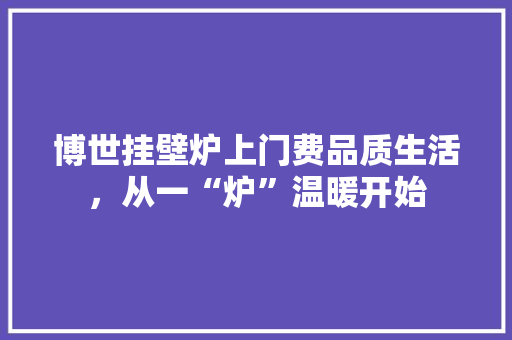 博世挂壁炉上门费品质生活，从一“炉”温暖开始 厨房维修