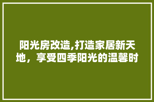 阳光房改造,打造家居新天地，享受四季阳光的温馨时光