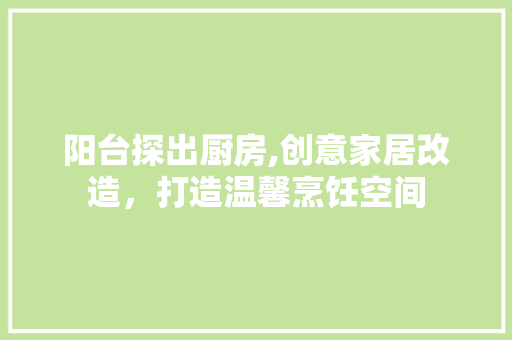 阳台探出厨房,创意家居改造，打造温馨烹饪空间