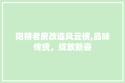 阳朔老房改造风云榜,品味传统，绽放新姿 厨房维修
