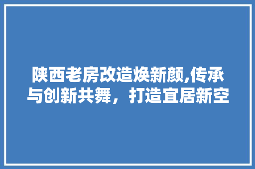 陕西老房改造焕新颜,传承与创新共舞，打造宜居新空间