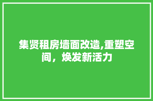 集贤租房墙面改造,重塑空间，焕发新活力 综合便民