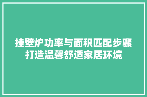 挂壁炉功率与面积匹配步骤打造温馨舒适家居环境 墙体维修