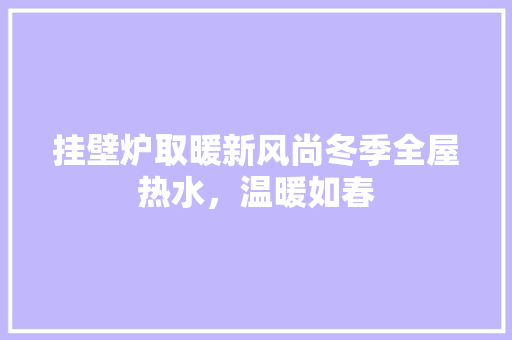 挂壁炉取暖新风尚冬季全屋热水，温暖如春 墙体维修