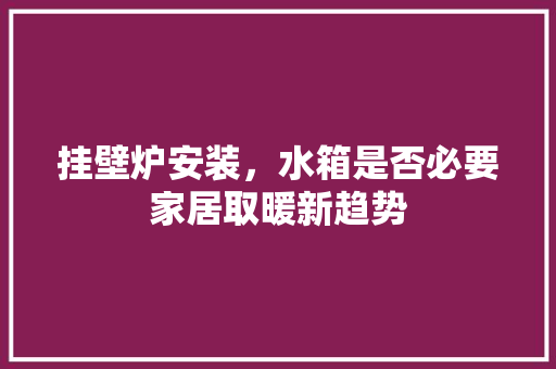 挂壁炉安装，水箱是否必要家居取暖新趋势 综合便民