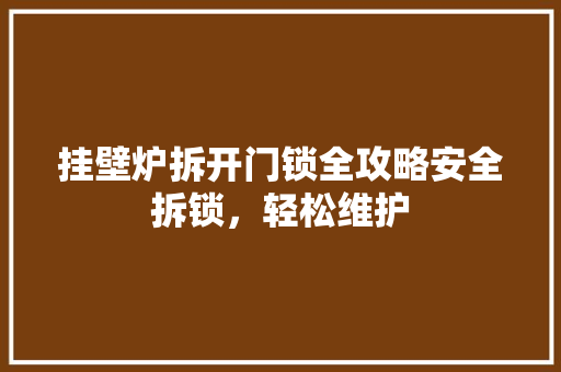 挂壁炉拆开门锁全攻略安全拆锁，轻松维护 综合便民