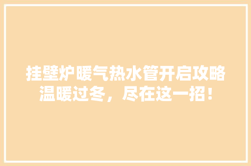 挂壁炉暖气热水管开启攻略温暖过冬，尽在这一招！ 墙体维修