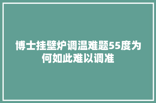 博士挂壁炉调温难题55度为何如此难以调准 墙体维修