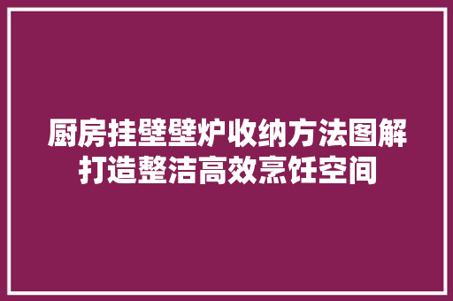 厨房挂壁壁炉收纳方法图解打造整洁高效烹饪空间 家电维修