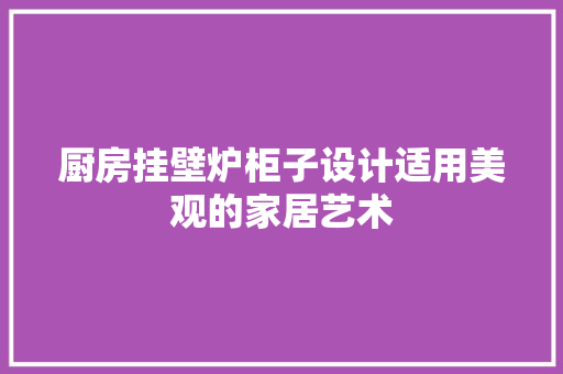 厨房挂壁炉柜子设计适用美观的家居艺术 墙体维修