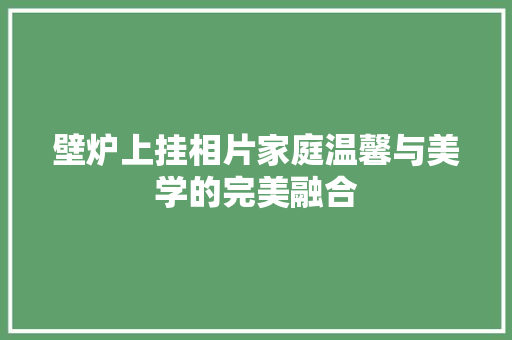 壁炉上挂相片家庭温馨与美学的完美融合 汽车维修