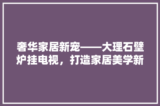 奢华家居新宠——大理石壁炉挂电视，打造家居美学新境界 厨房维修