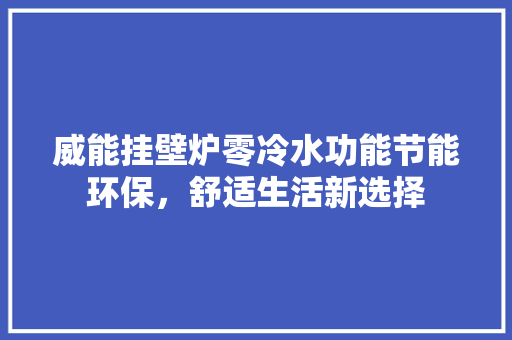 威能挂壁炉零冷水功能节能环保，舒适生活新选择 汽车维修